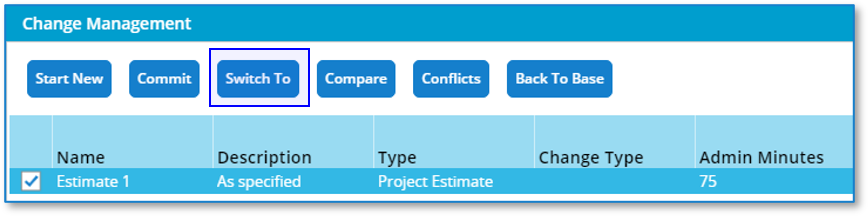 Project Change Button Help: General - Change Management