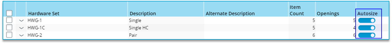 Hardware Set Editor enable Auto Size